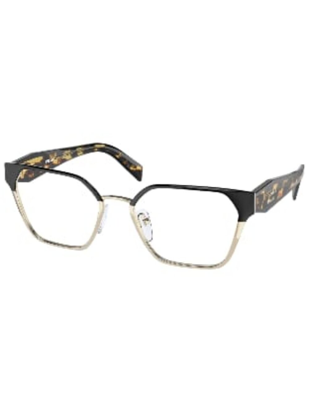 Prada VP 63W, Black/Pale Gold Eye Glasses, 53-18-140 - Picture 7 of 8